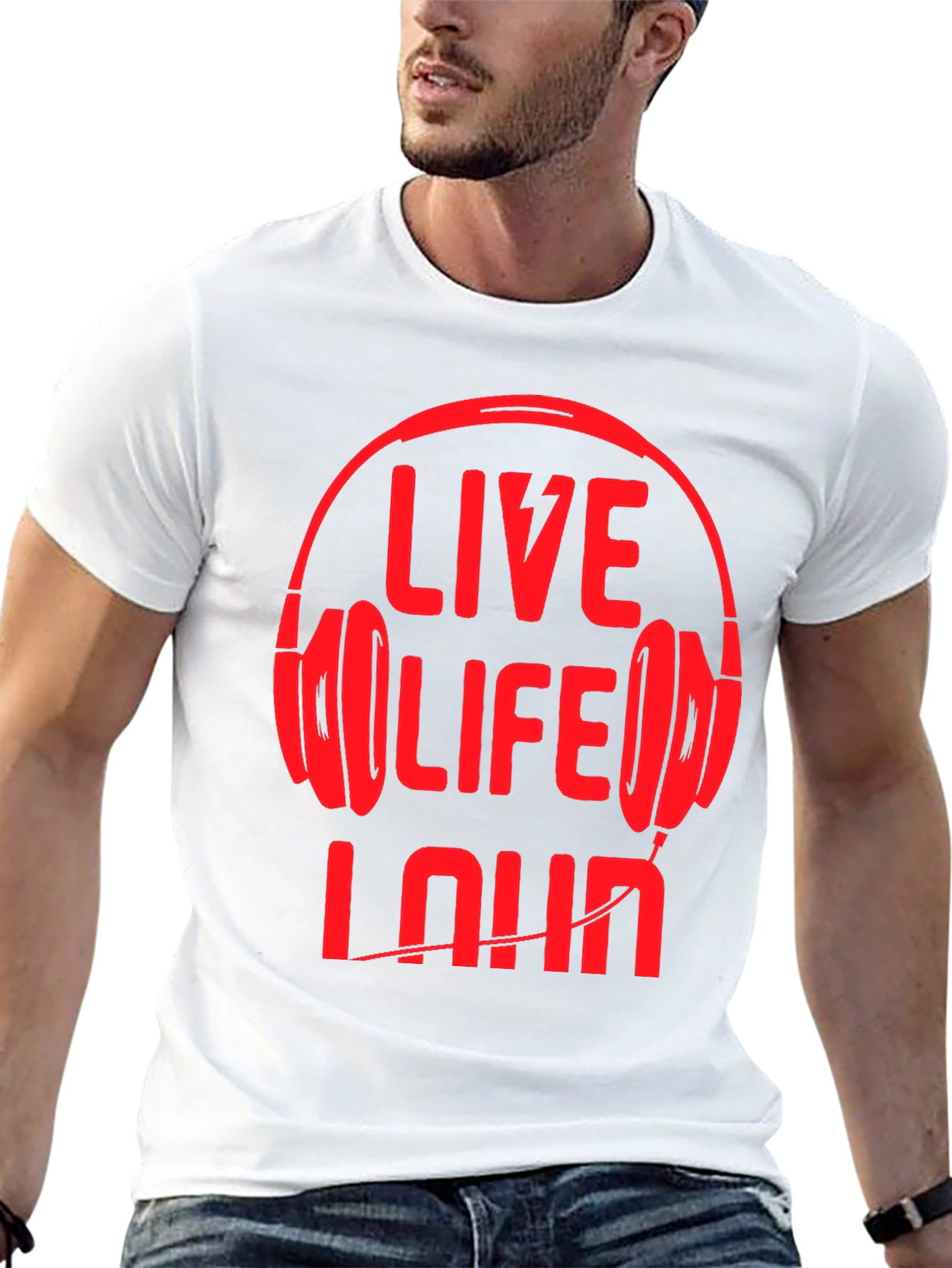 Live Life Loud Graphic Tee - Black T-Shirt