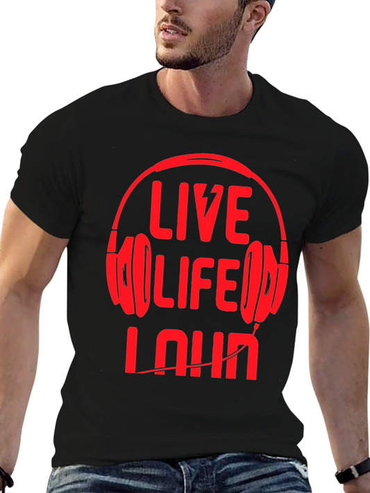 Live Life Loud Graphic Tee - Black T-Shirt