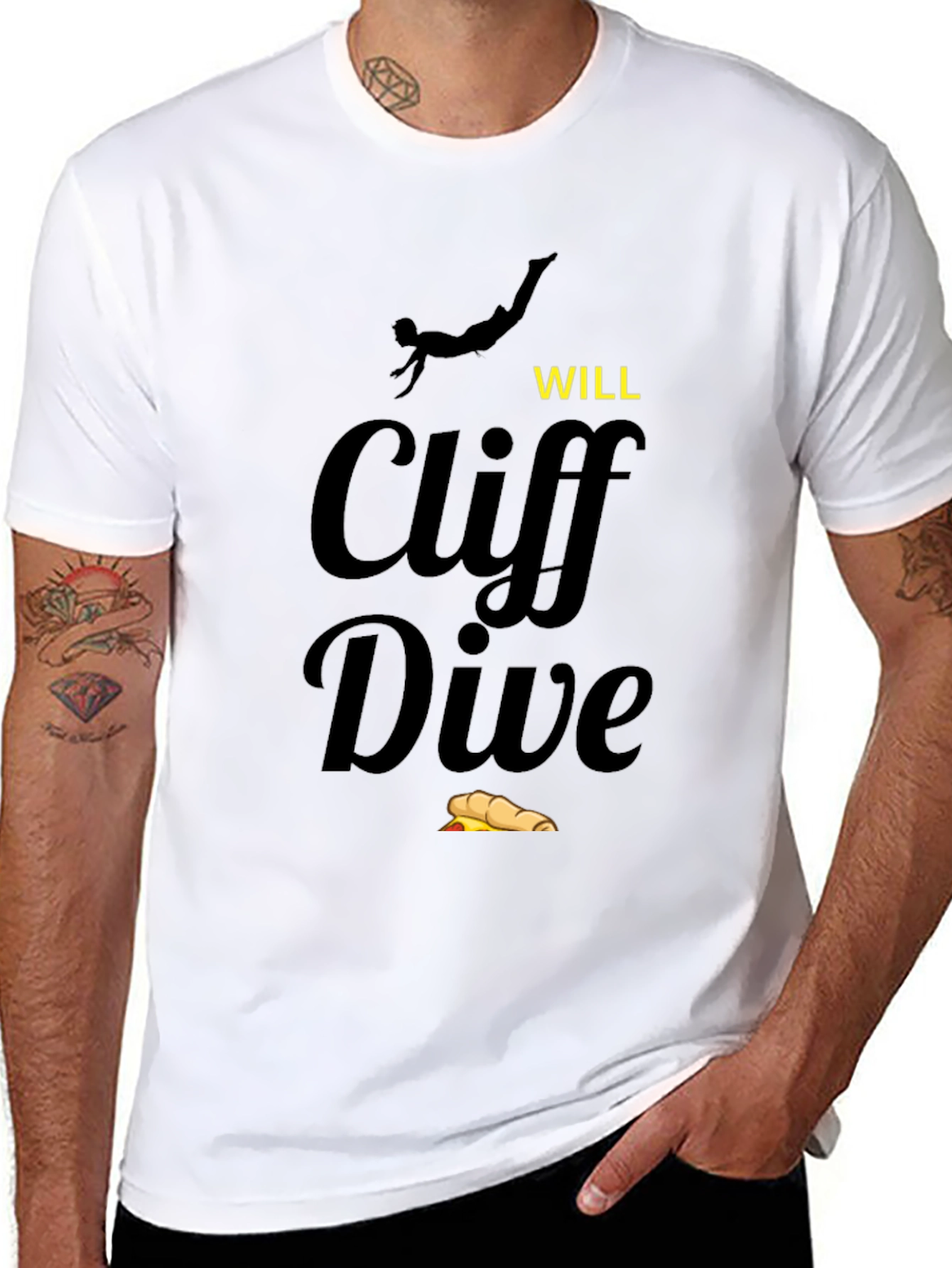 Cliff Dive T-Shirt - Novelty Humor Tee