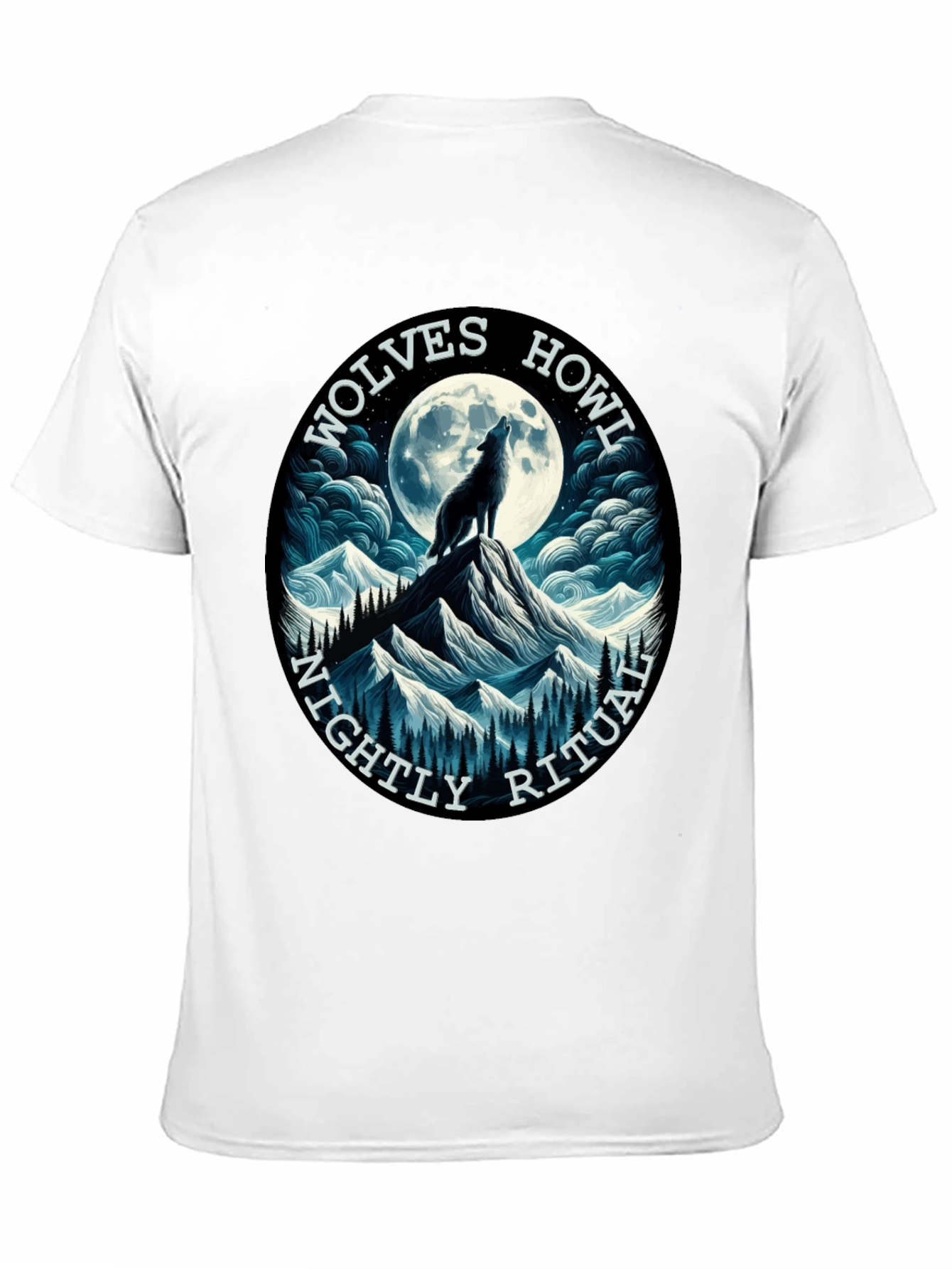 Wolves Howl Nightly Ritual Black Graphic T-Shirt