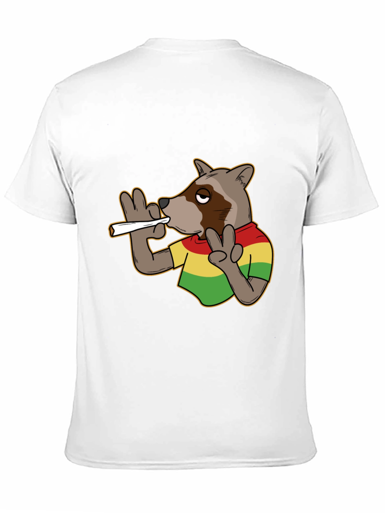 Cool Rasta Raccoon T-Shirt - Relaxed Fit