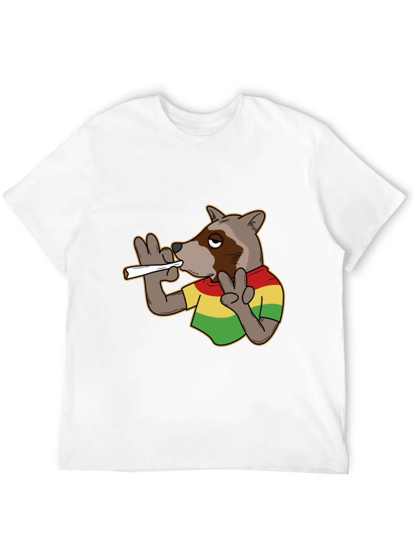 Cool Rasta Raccoon T-Shirt - Relaxed Fit