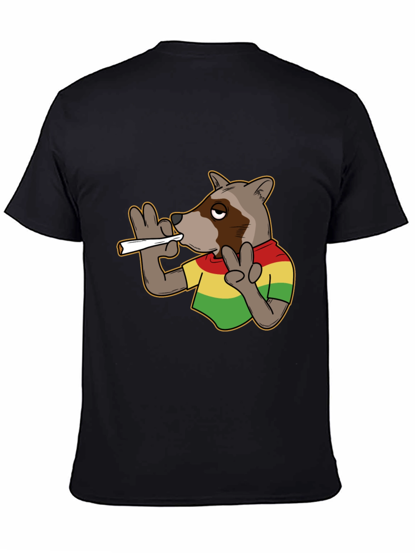 Cool Rasta Raccoon T-Shirt - Relaxed Fit