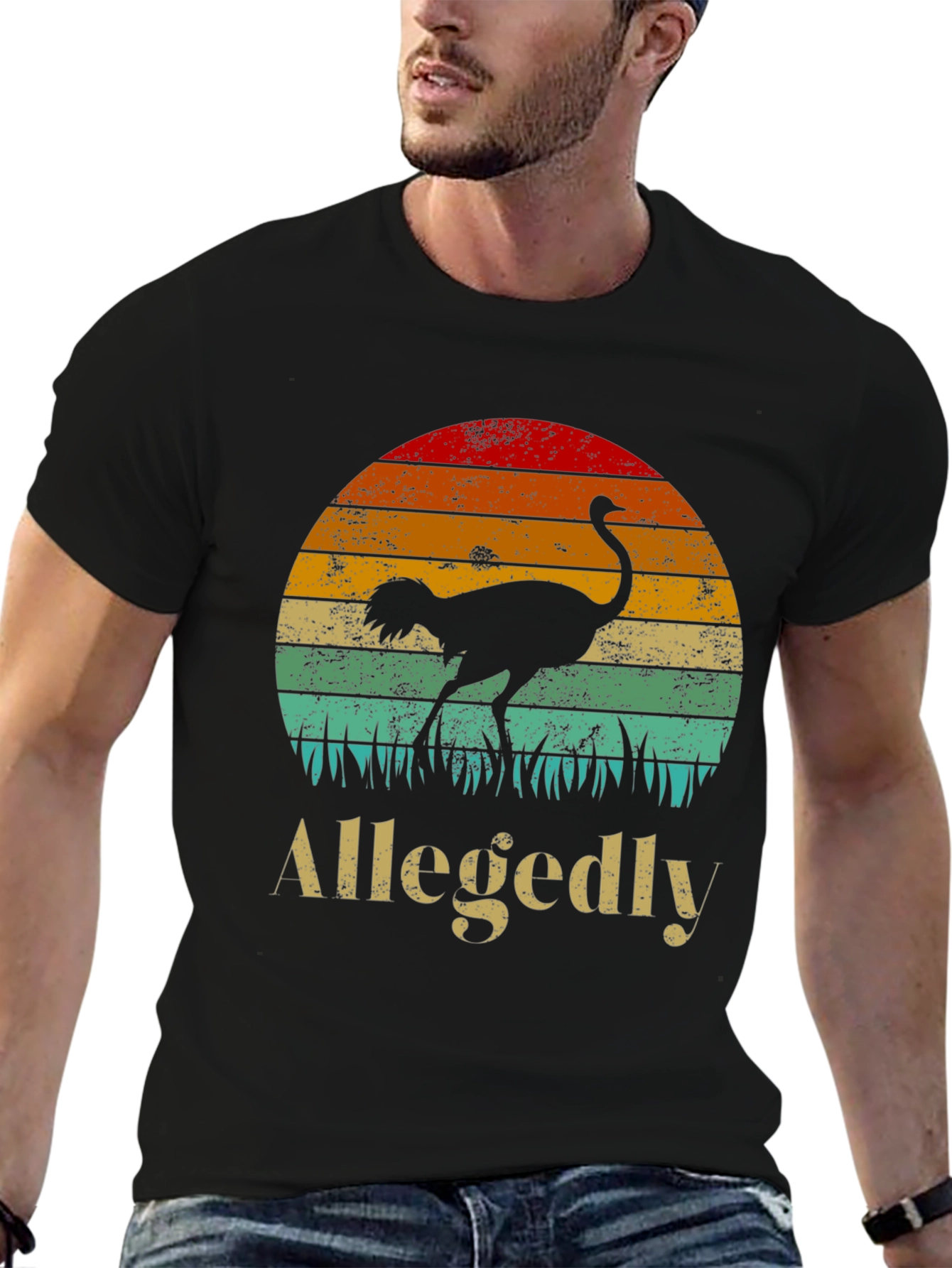 Allegedly Ostrich Sunset Graphic Tee