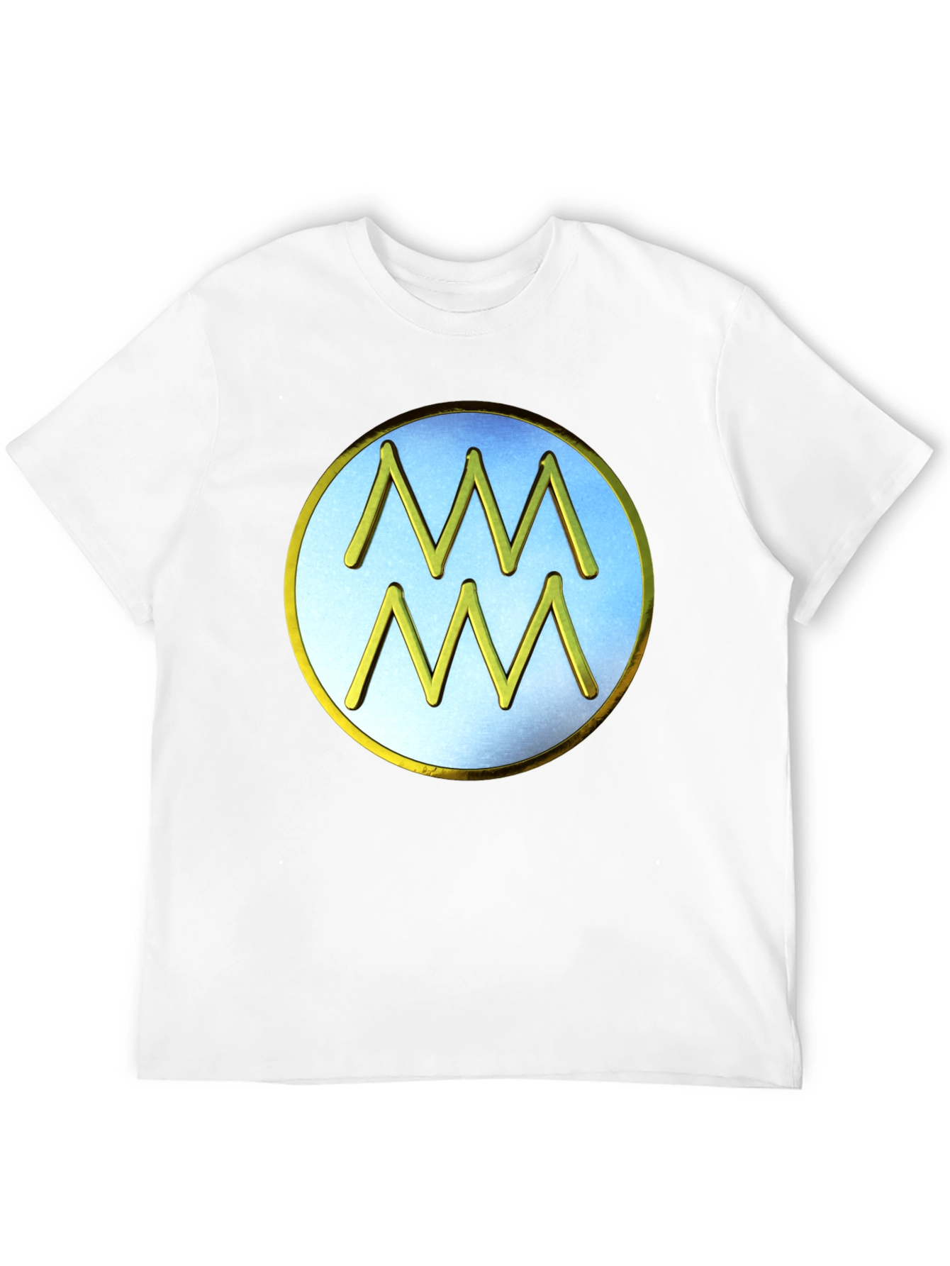 Aquarius Zodiac Sign T-Shirt - Black
