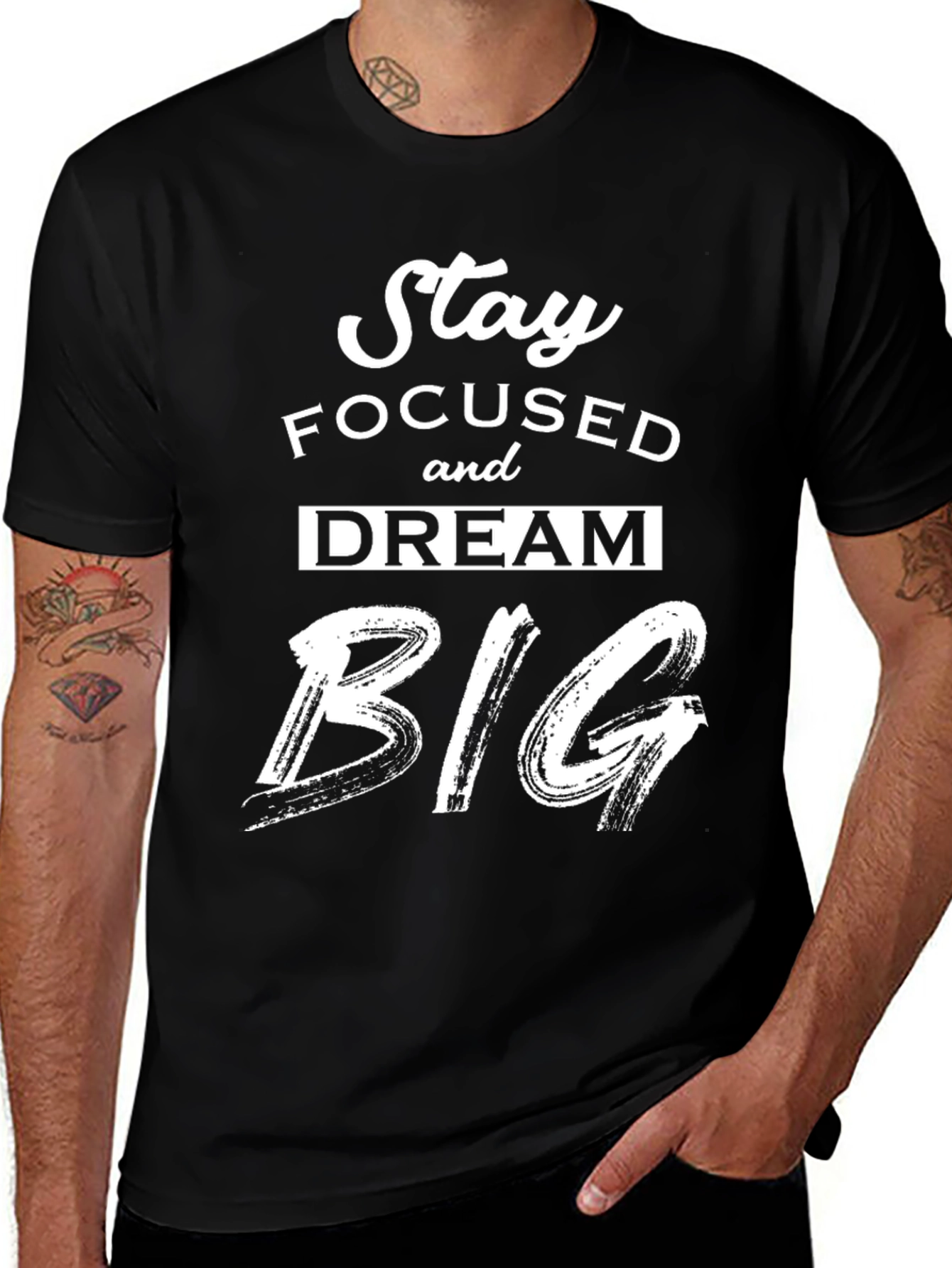 Stay Focused Dream Big Graphic T-Shirt