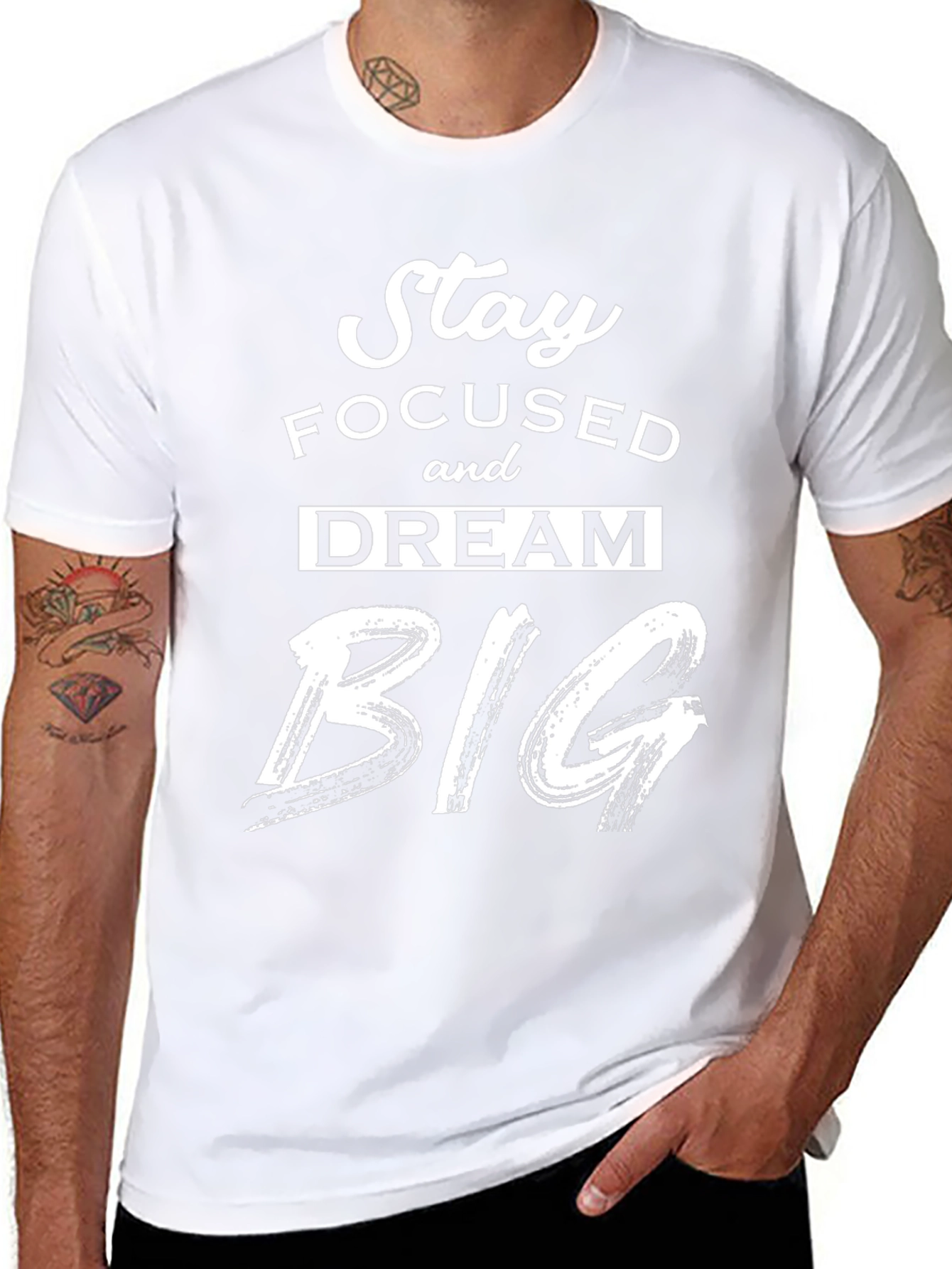 Stay Focused Dream Big Graphic T-Shirt