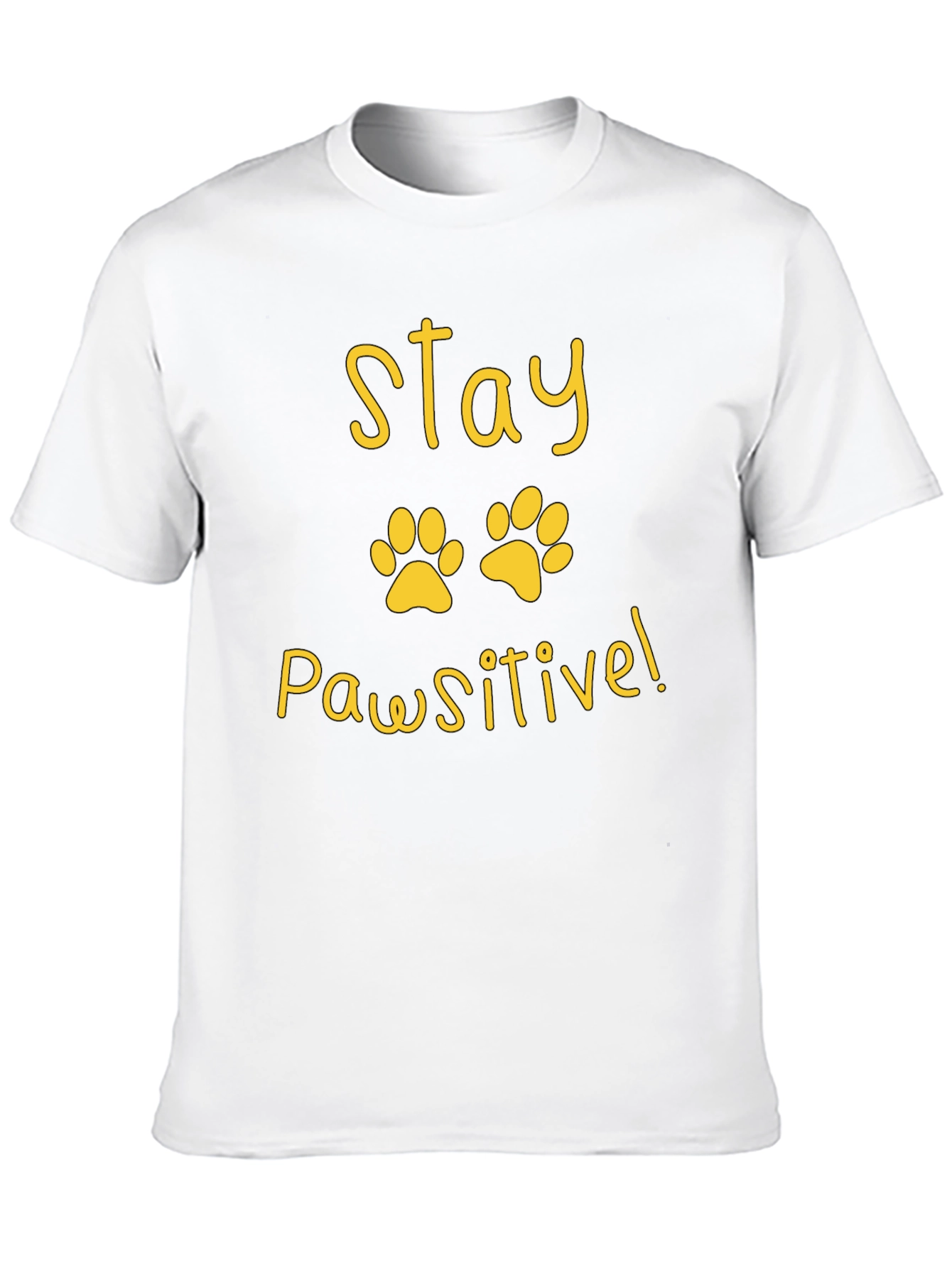 Stay Pawsitive Black T-Shirt