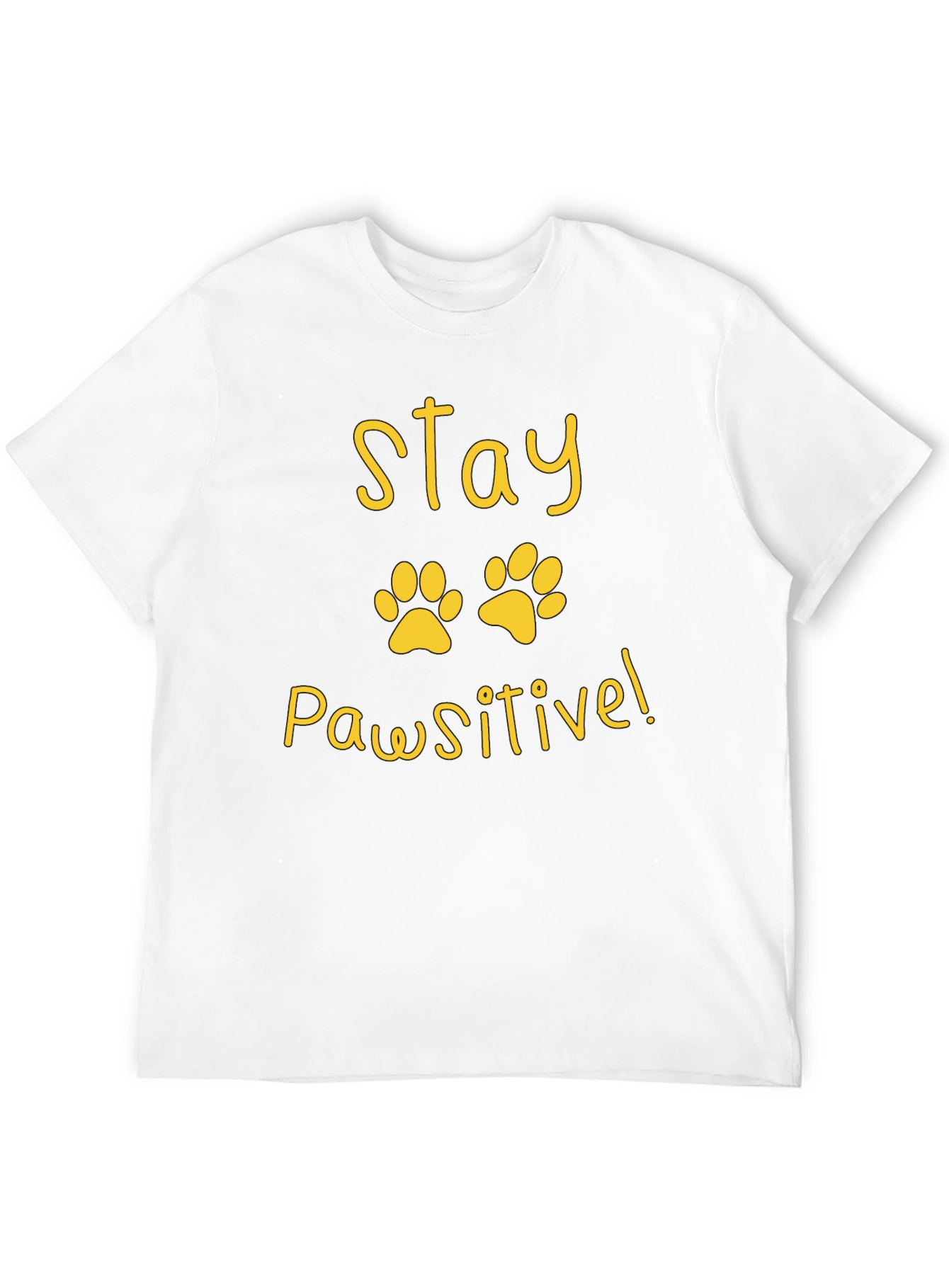 Stay Pawsitive Black T-Shirt