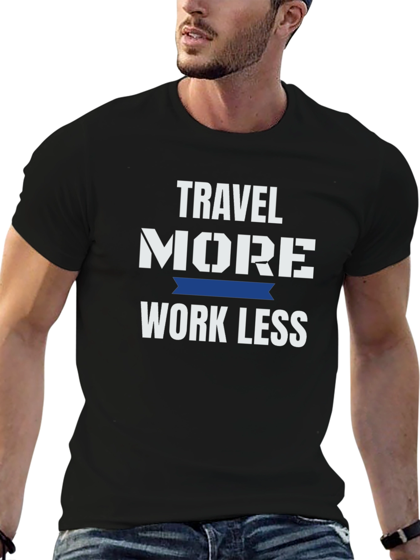 Travel More Work Less Graphic T-Shirt