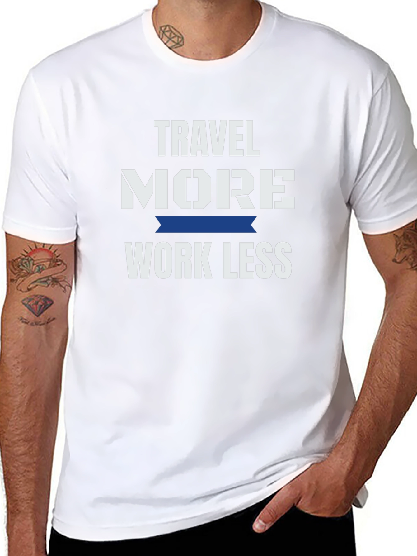 Travel More Work Less Graphic T-Shirt