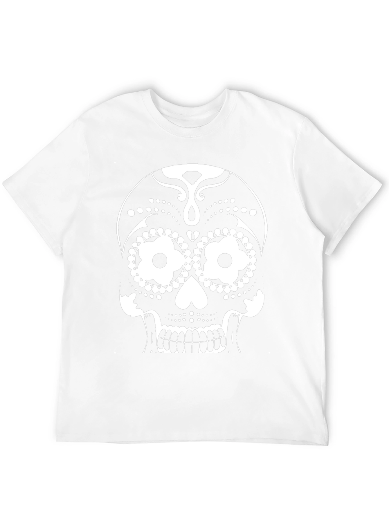 Sugar Skull Graphic Tee - Black Cotton T-Shirt