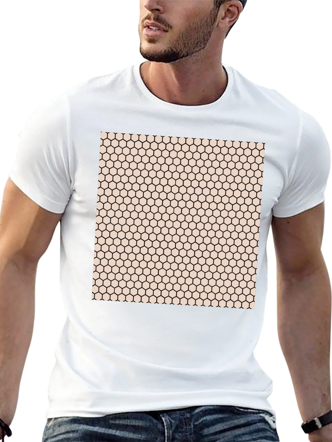 Geometric Honeycomb Pattern T-Shirt