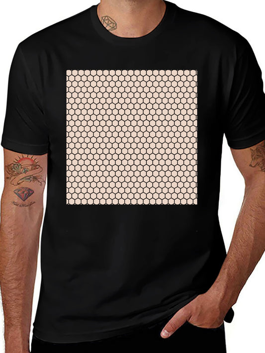 Geometric Honeycomb Pattern T-Shirt