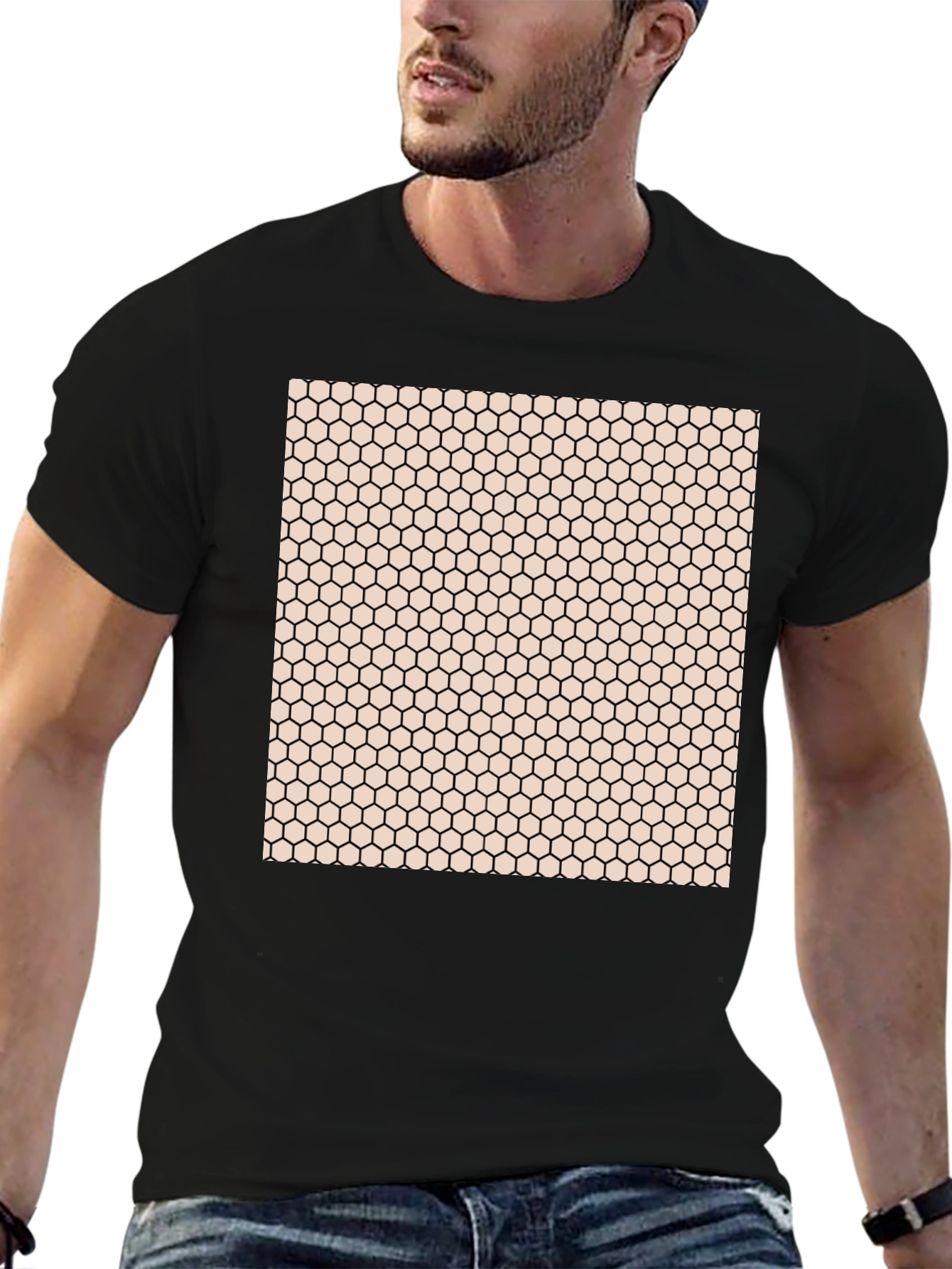 Geometric Honeycomb Pattern T-Shirt