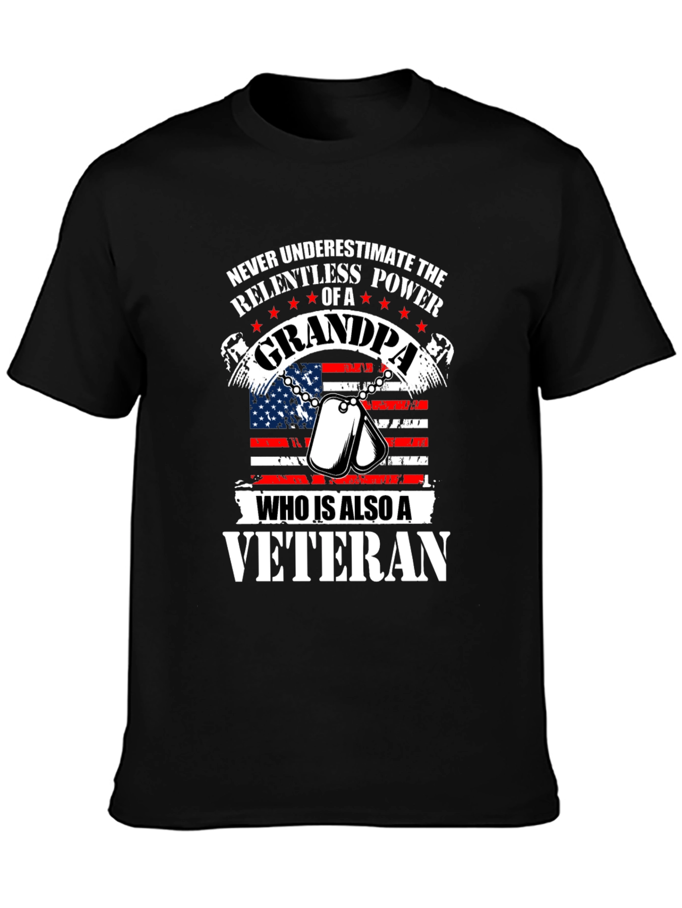 Grandpa Veteran Graphic Tee - Relentless Power
