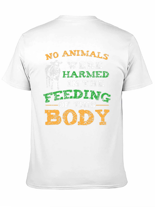 Vegan Statement T-Shirt - No Animals Harmed Tee