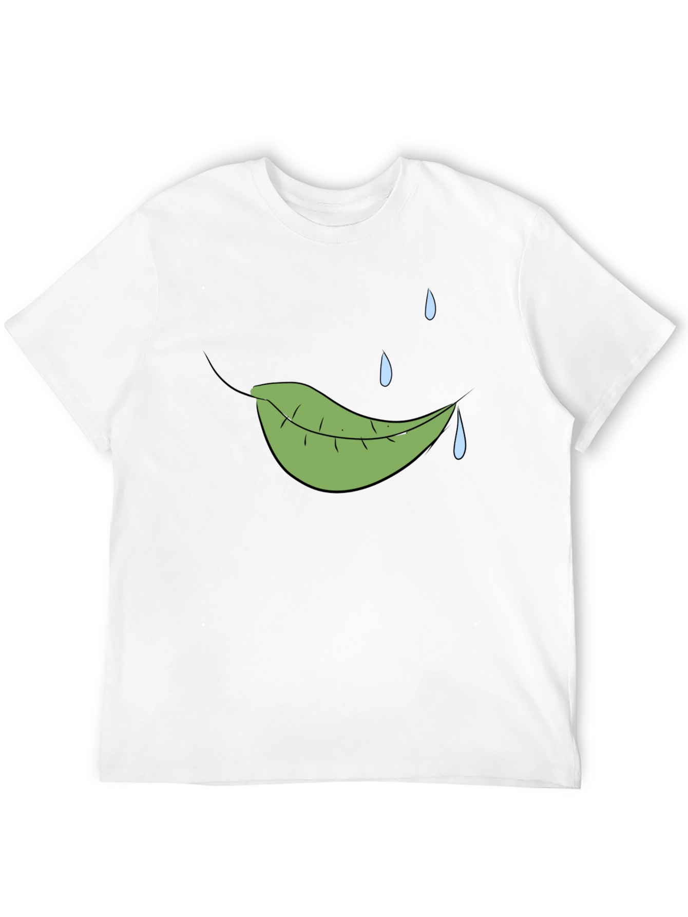Leaf and Rain Graphic Tee - Black Cotton Shirt