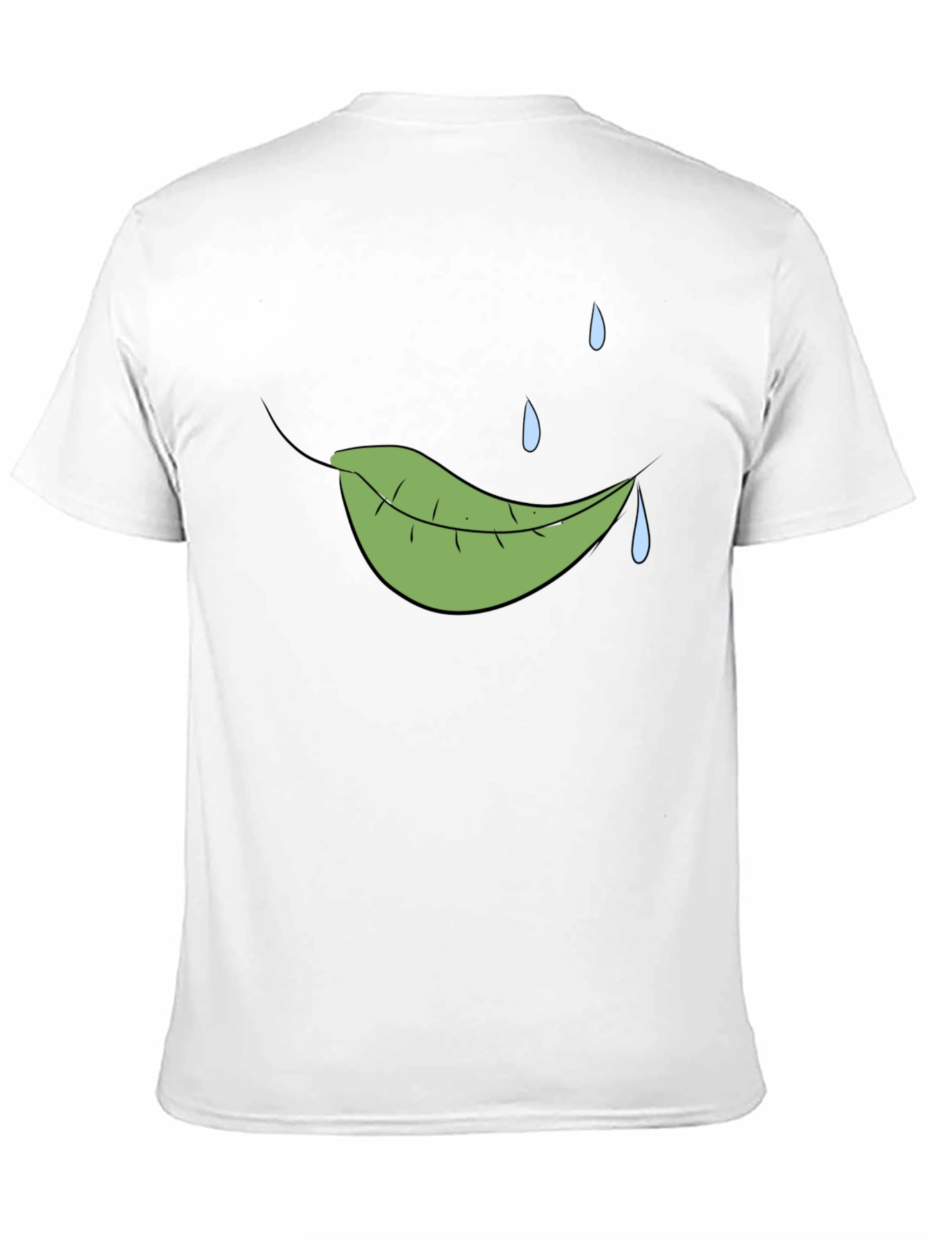 Leaf and Rain Graphic Tee - Black Cotton Shirt