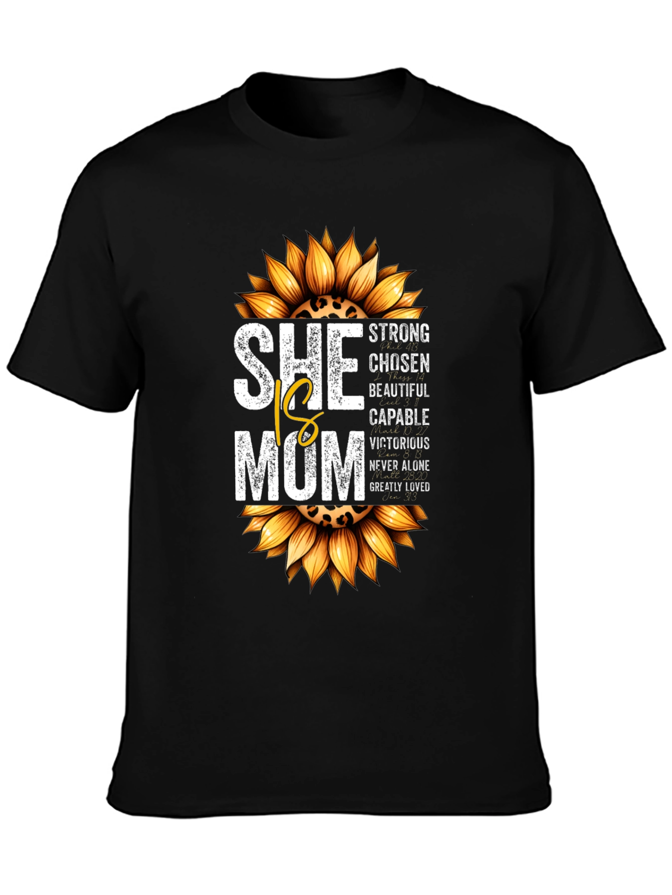She is Mom Sunflower Graphic T-Shirt