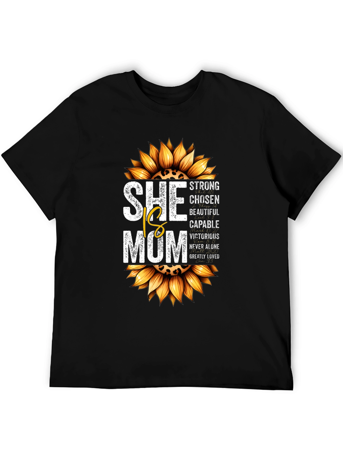 She is Mom Sunflower Graphic T-Shirt