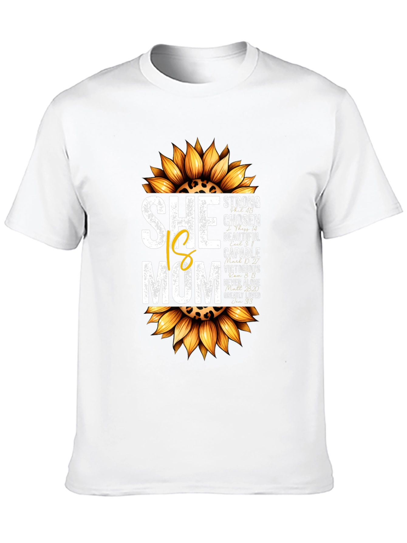 She is Mom Sunflower Graphic T-Shirt