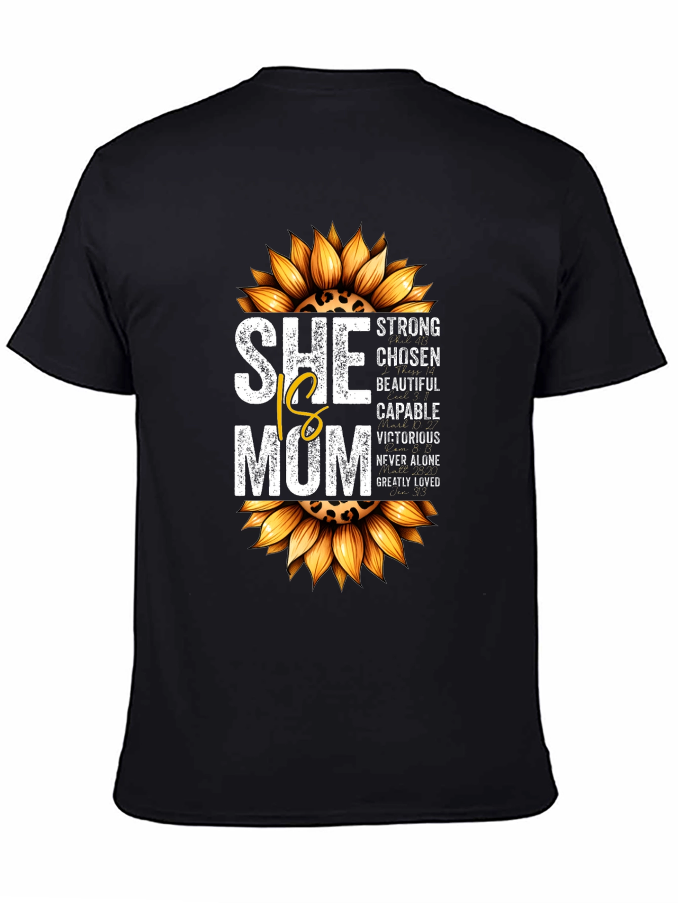 She is Mom Sunflower Graphic T-Shirt