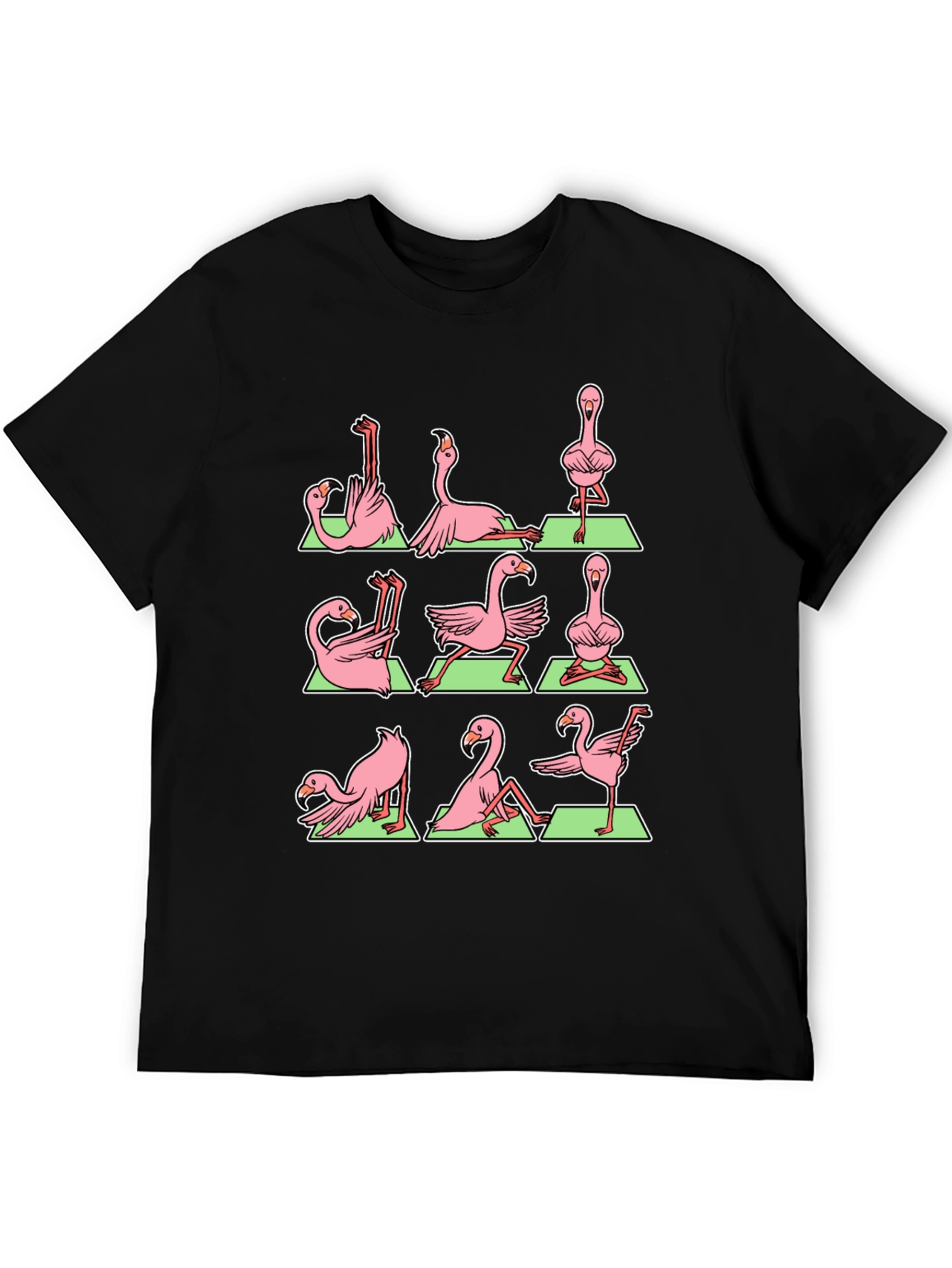 Yoga Flamingo T-Shirt - Black Graphic Tee