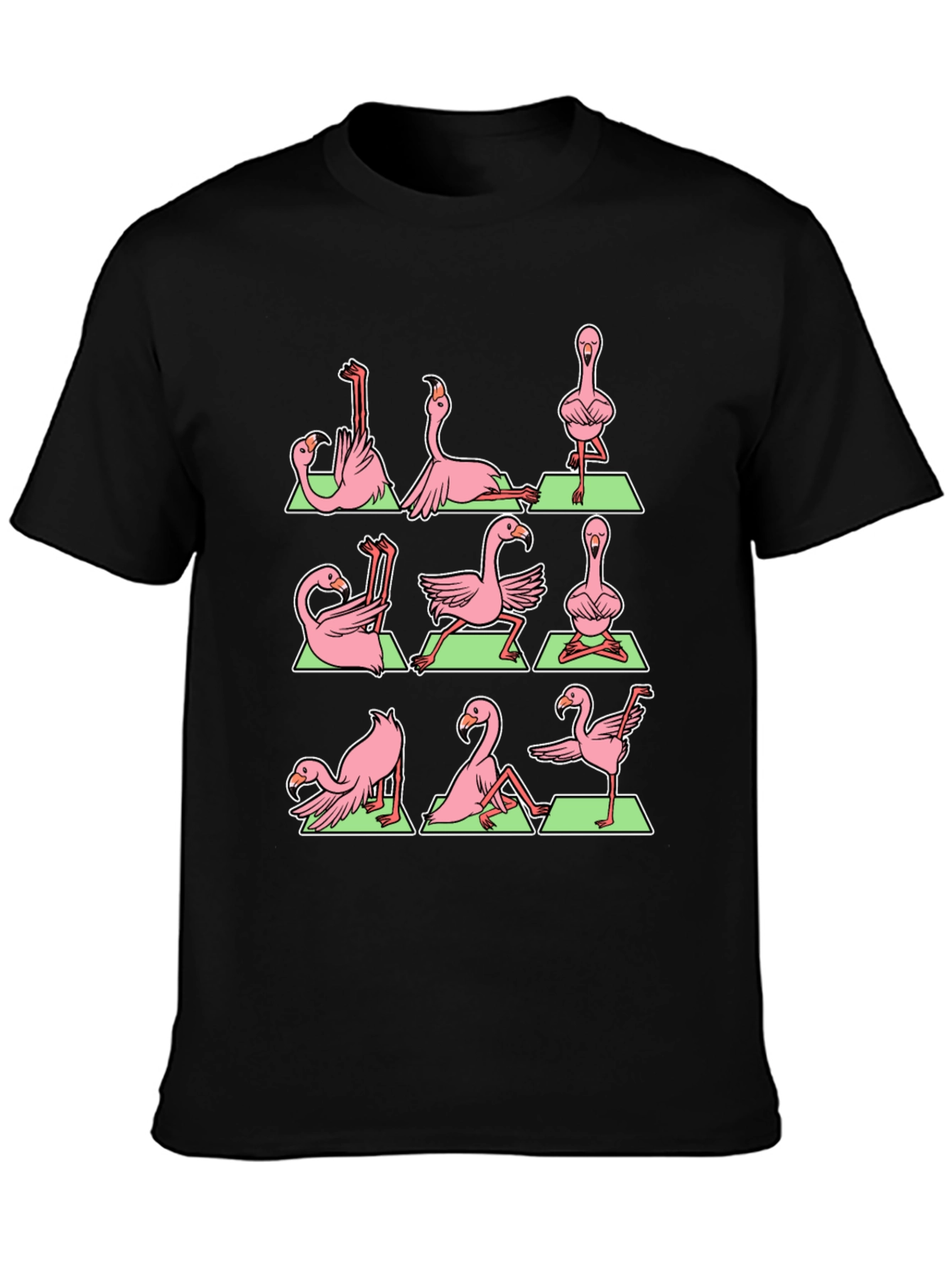 Yoga Flamingo T-Shirt - Black Graphic Tee