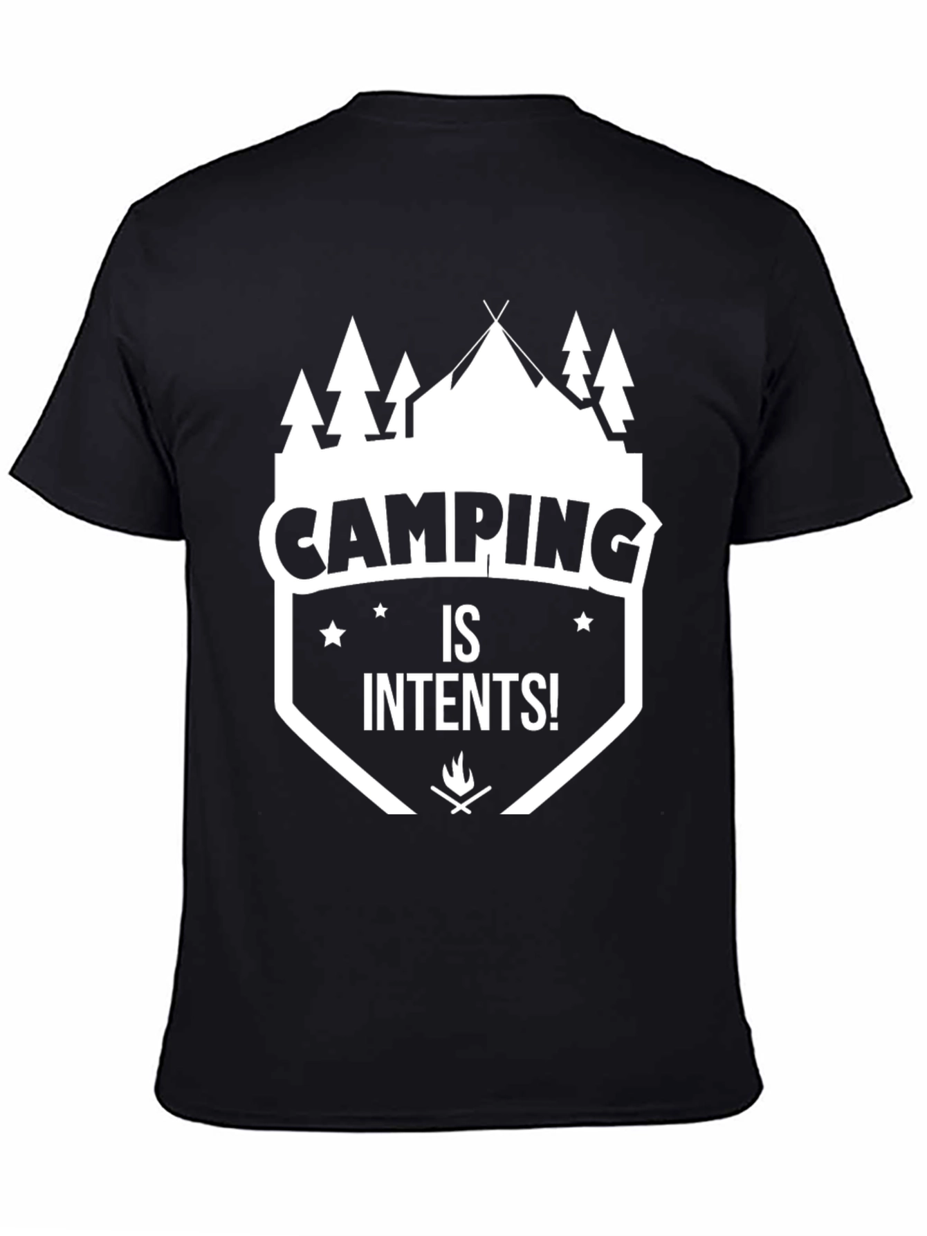 Camping is Intents! Graphic Tee - Black