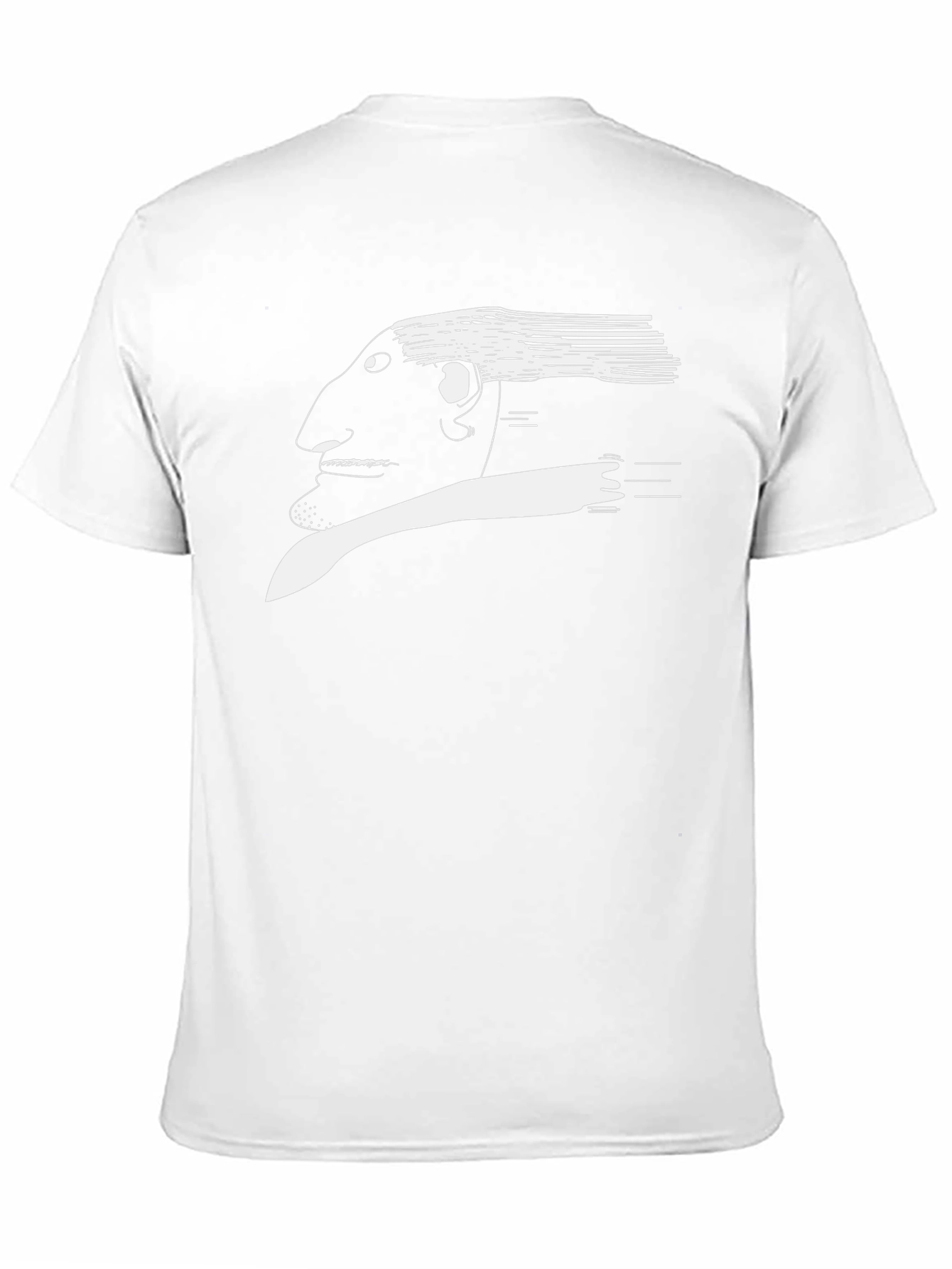 Abstract Face Graphic T-Shirt - Black