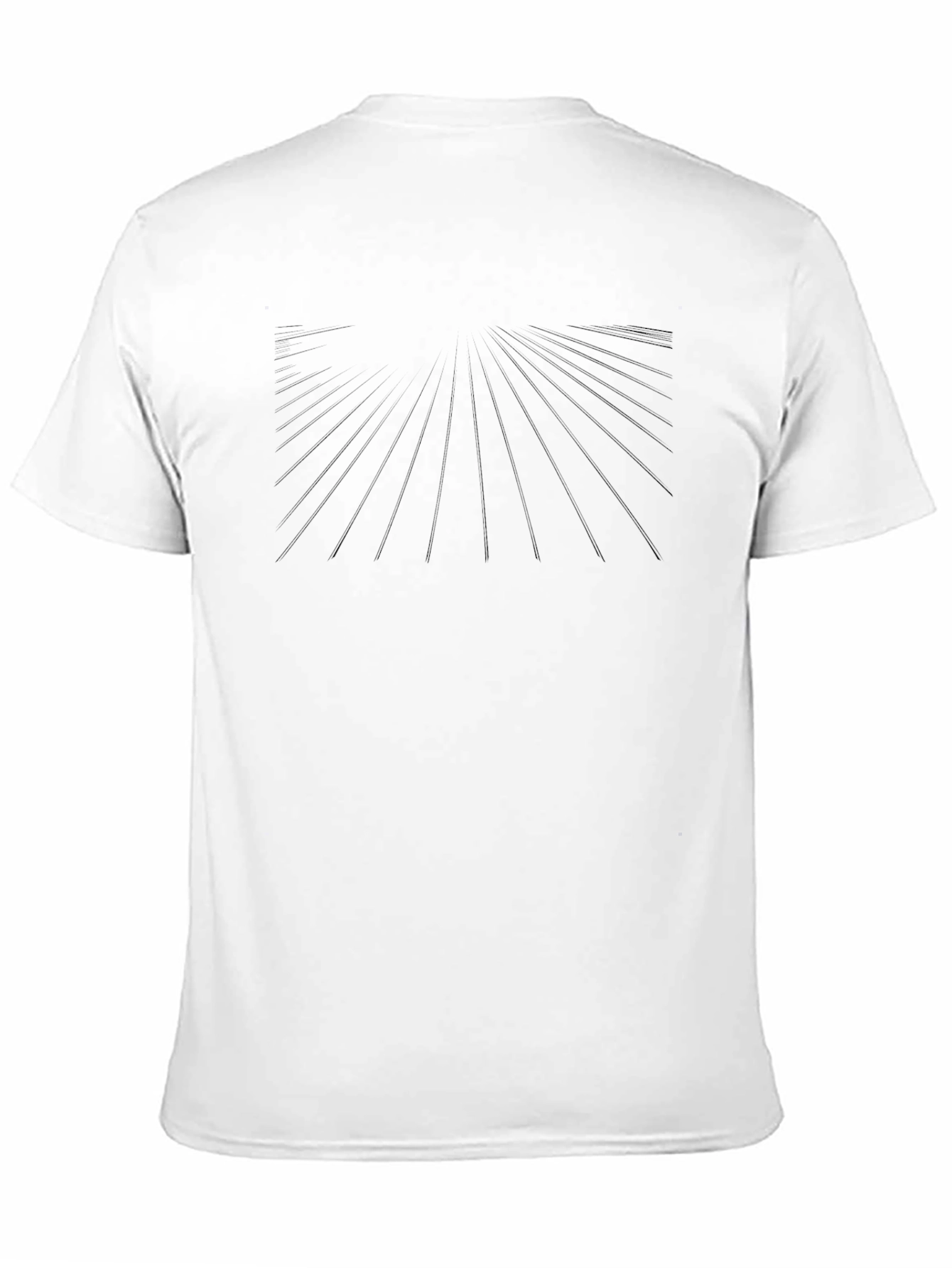 Abstract Rays Graphic Black T-Shirt