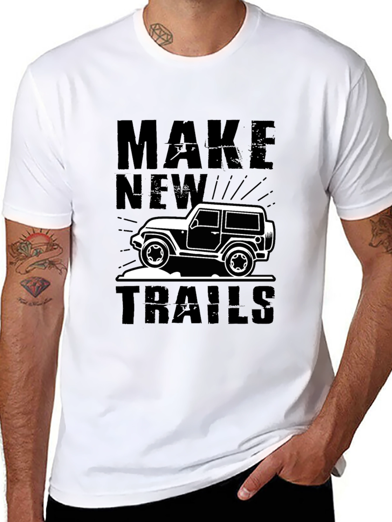 Make New Trails Black Graphic Tee