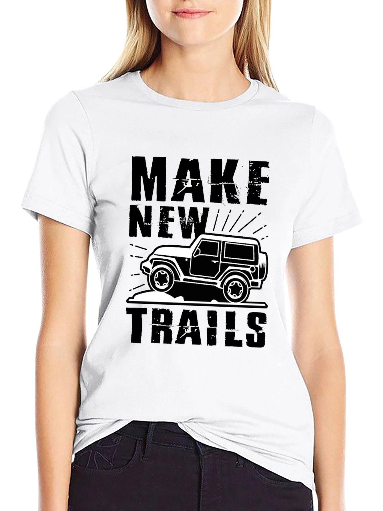 Make New Trails Black Graphic Tee