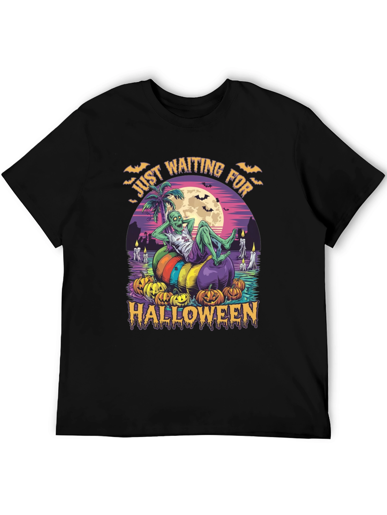 Zombie Halloween T-Shirt - Just Waiting for Halloween