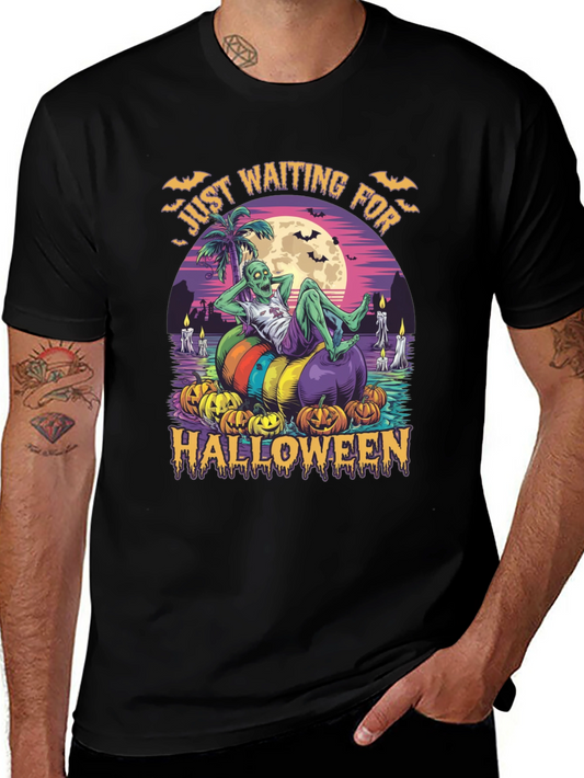 Zombie Halloween T-Shirt - Just Waiting for Halloween