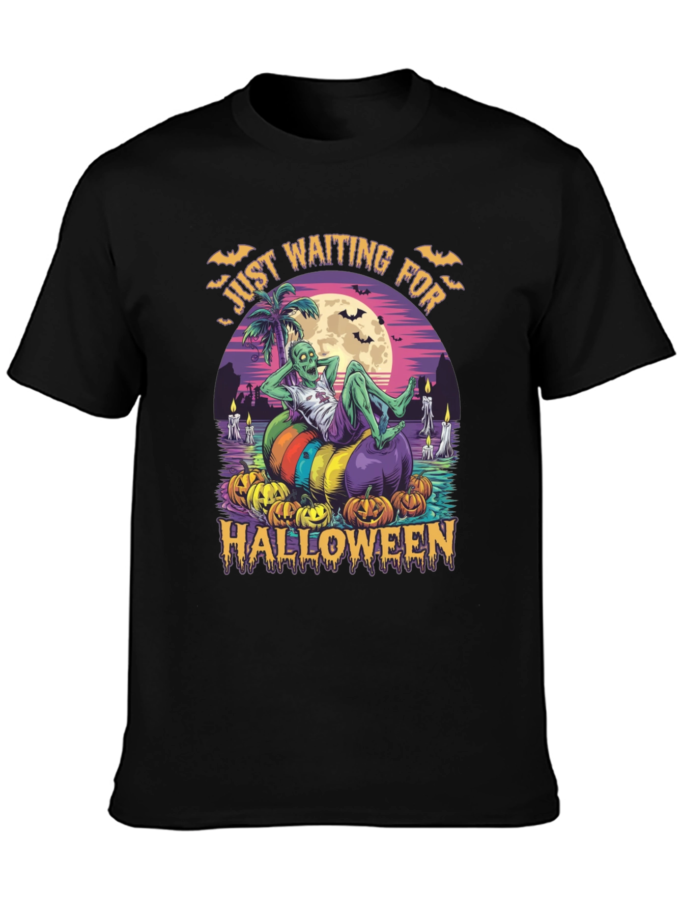 Zombie Halloween T-Shirt - Just Waiting for Halloween