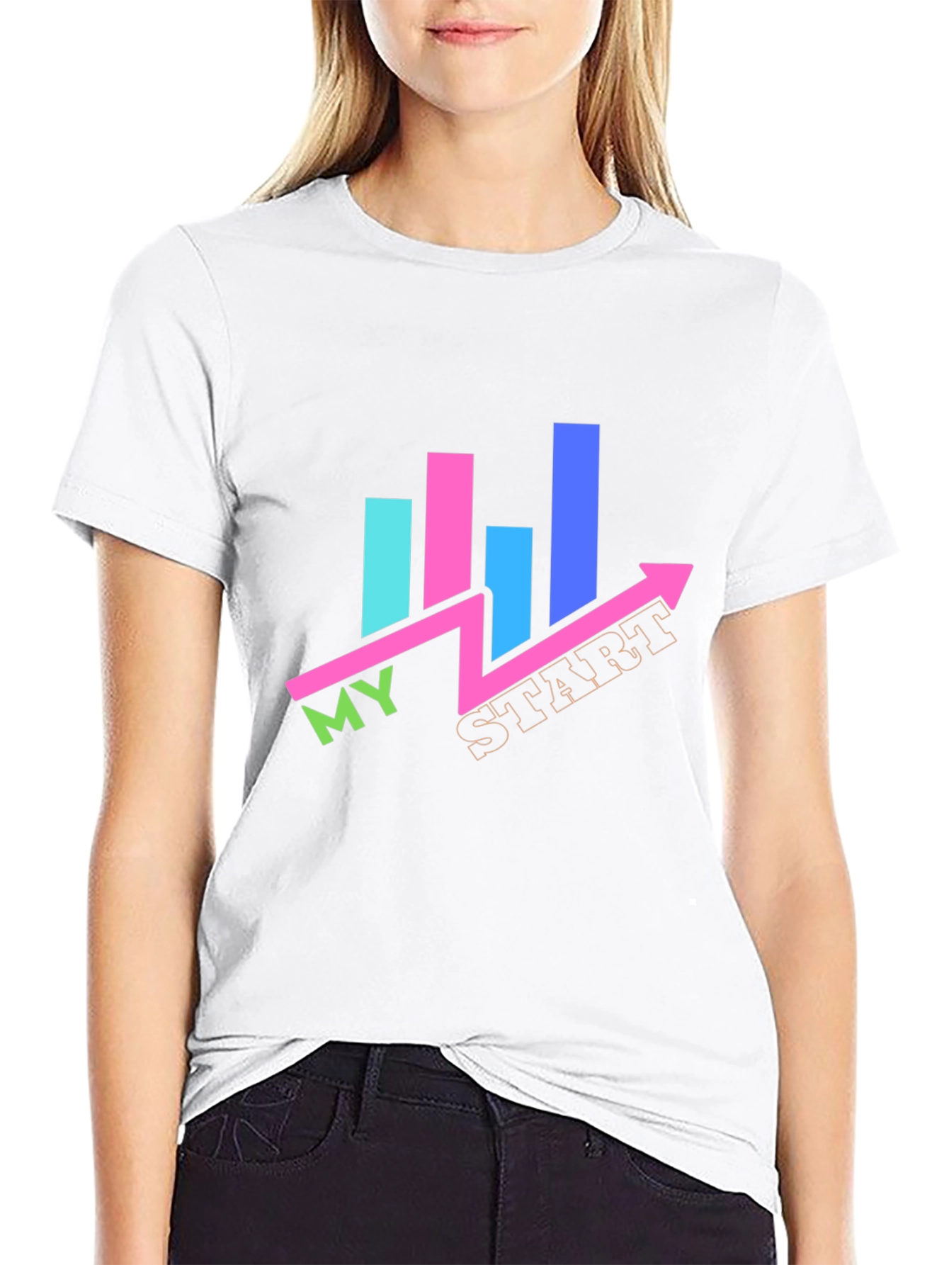 My Start Black Graphic Tee