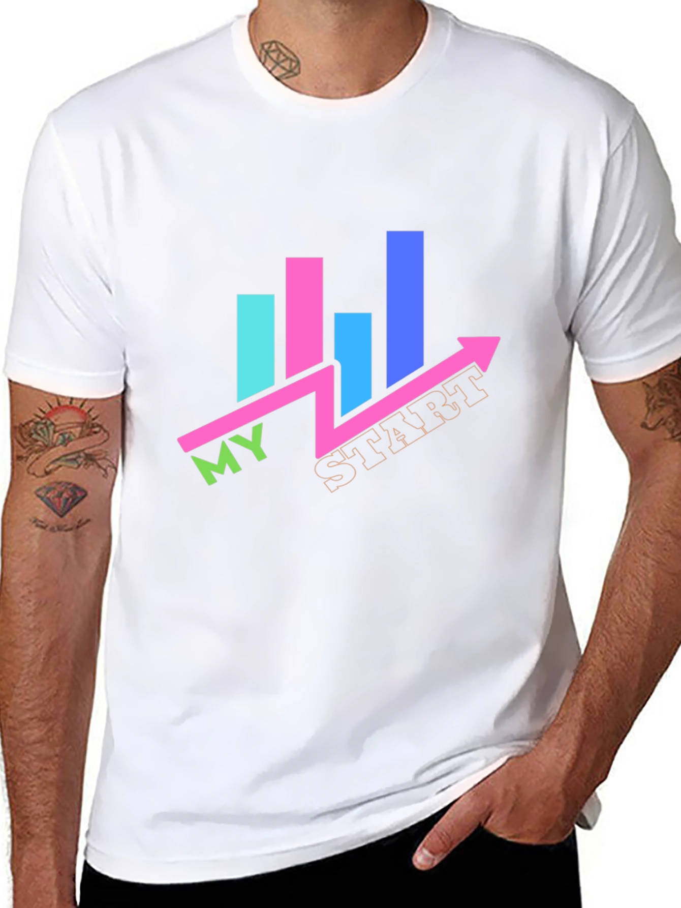 My Start Black Graphic Tee