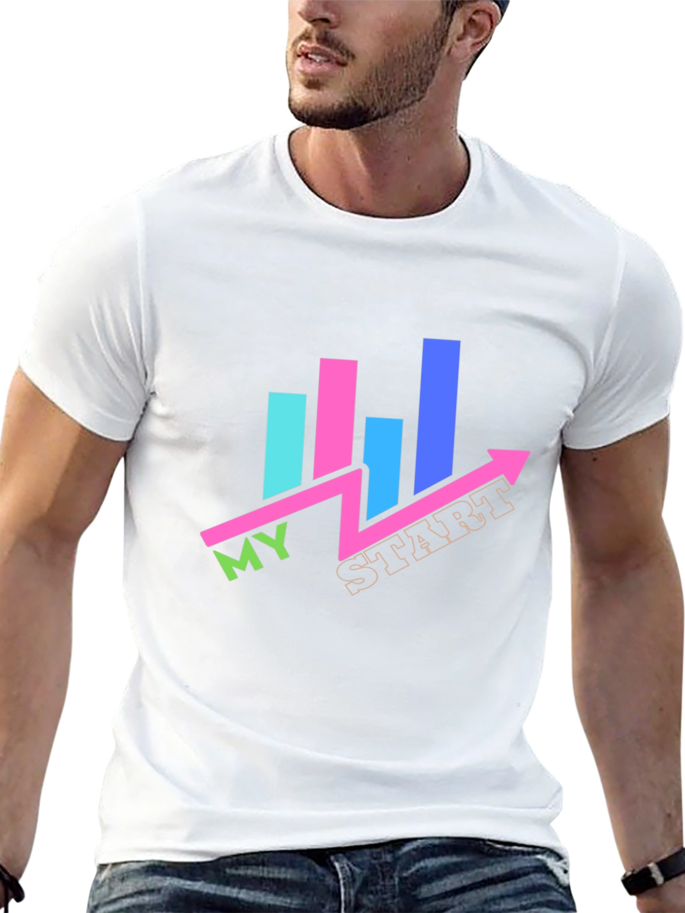 My Start Black Graphic Tee