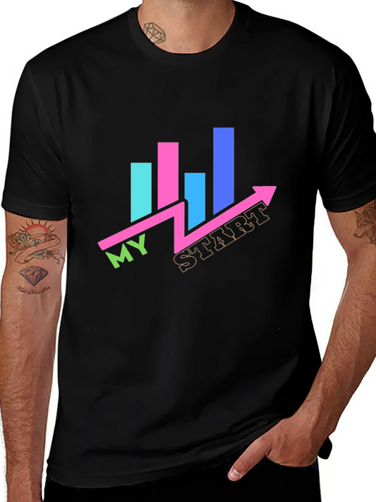 My Start Black Graphic Tee
