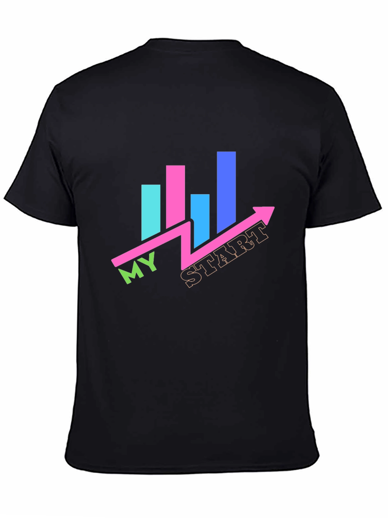 My Start Black Graphic Tee