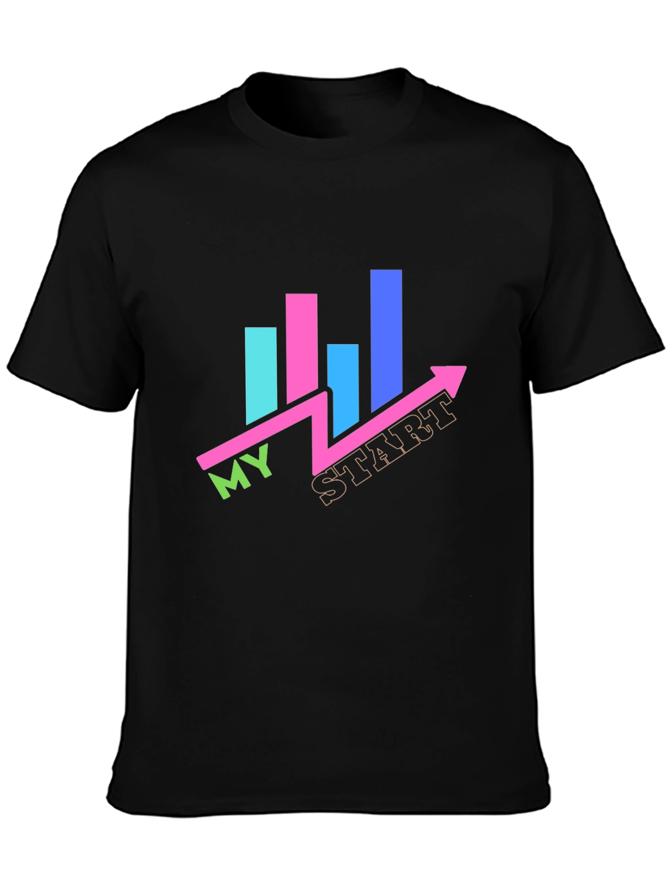 My Start Black Graphic Tee