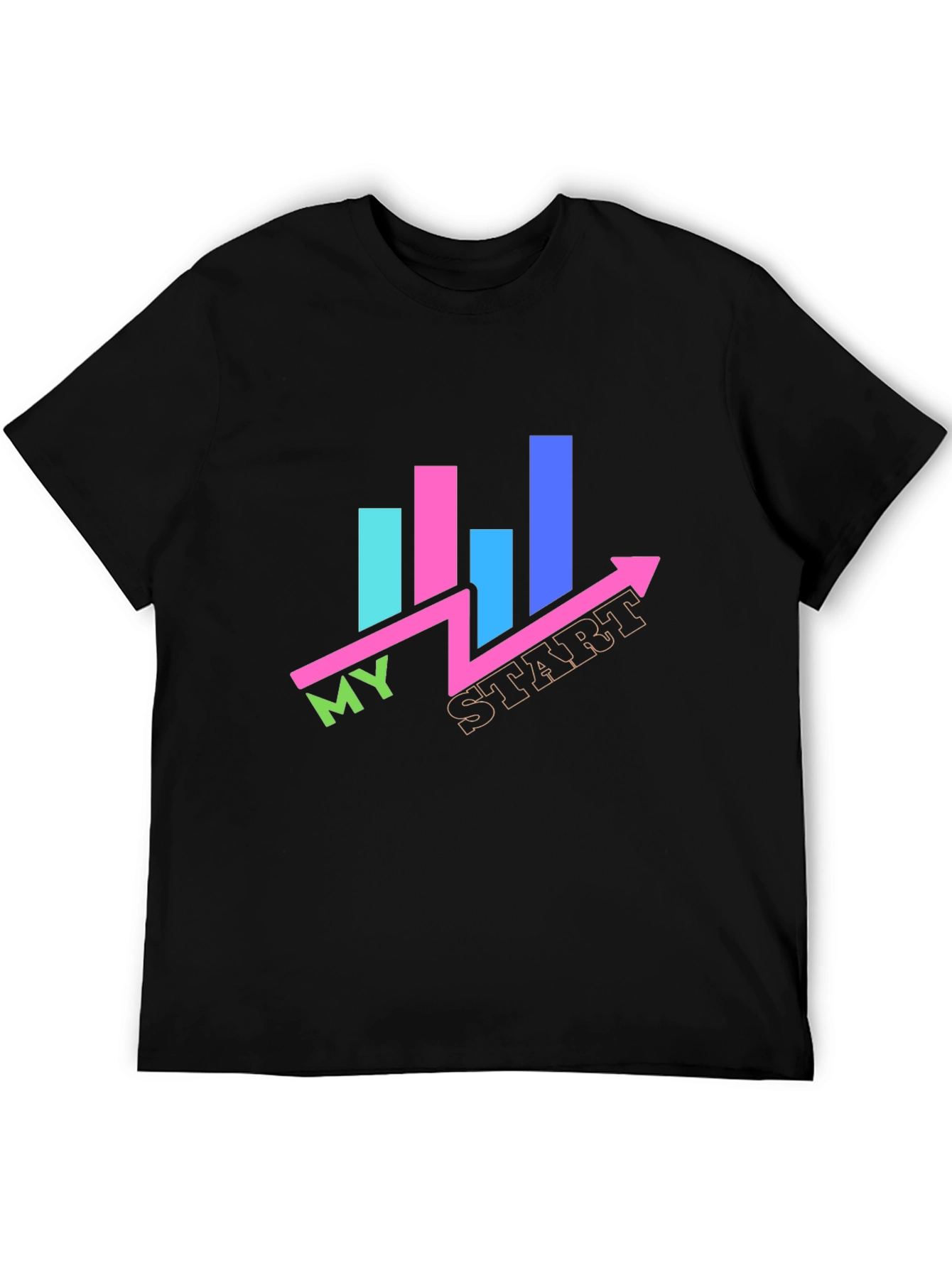 My Start Black Graphic Tee