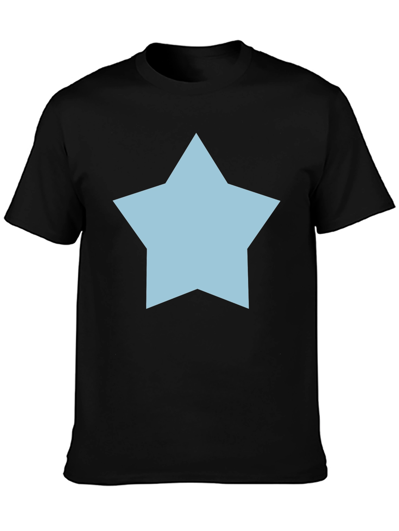 Star Graphic Tee - Casual Black Cotton T-Shirt