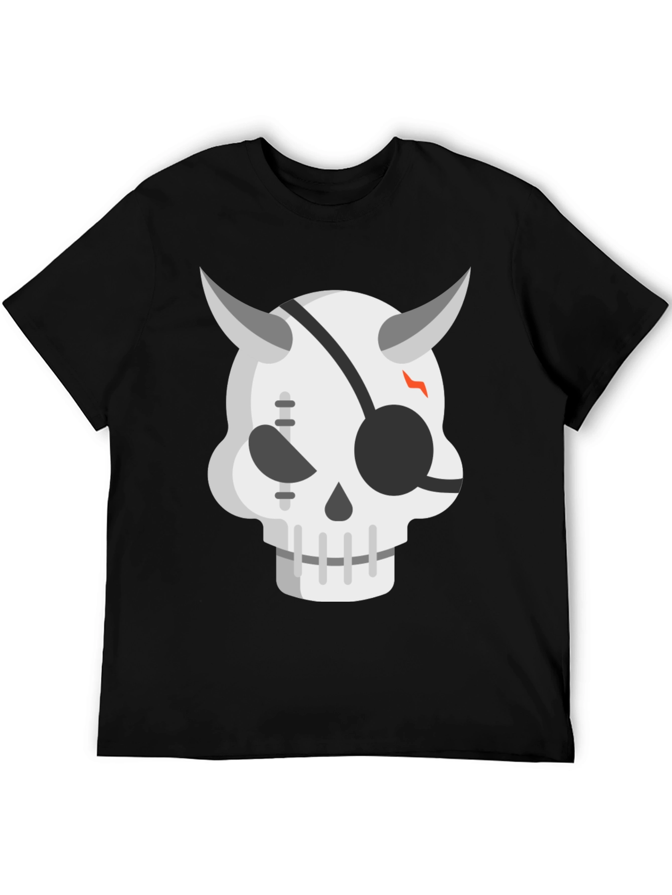 Devil Skull Graphic Tee - Cool Edgy Mens T-Shirt