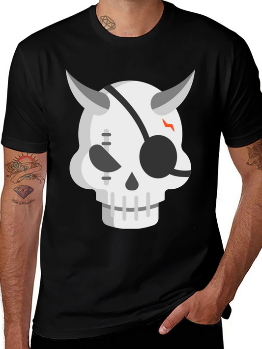 Devil Skull Graphic Tee - Cool Edgy Mens T-Shirt