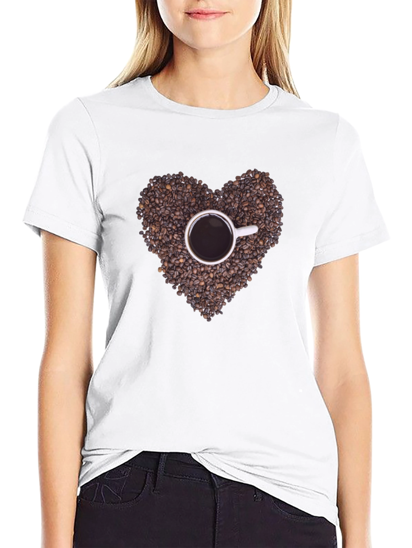 Coffee Bean Heart T-Shirt
