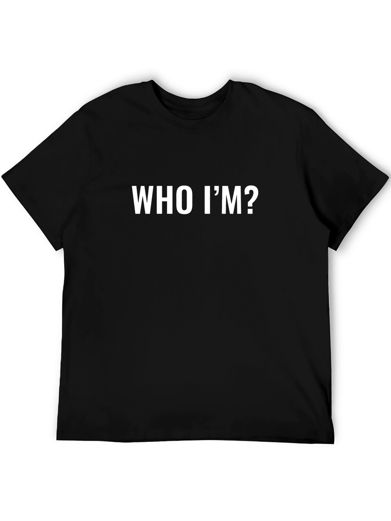 Who Im? Graphic Black T-Shirt