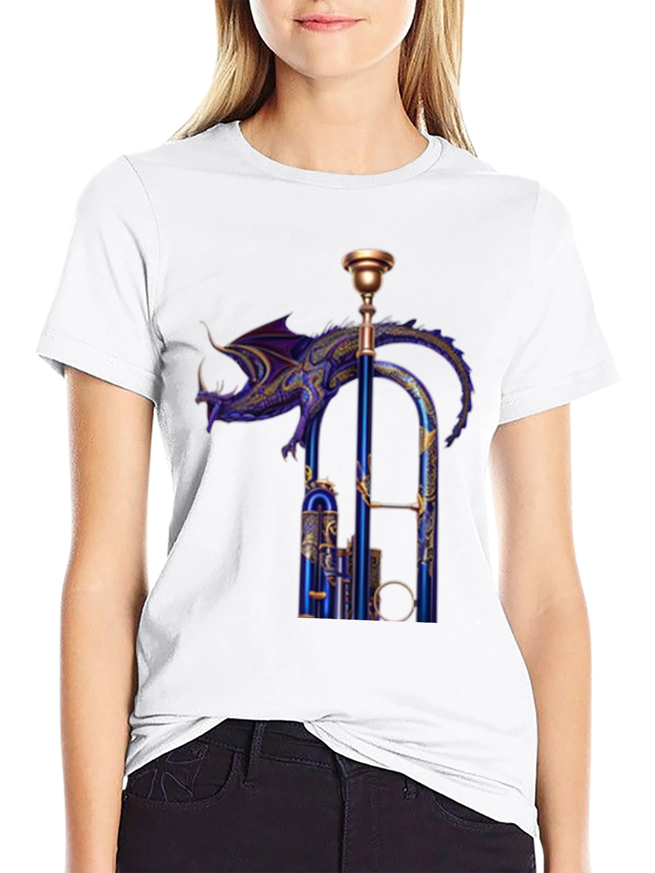 Dragon Trumpet Graphic T-Shirt